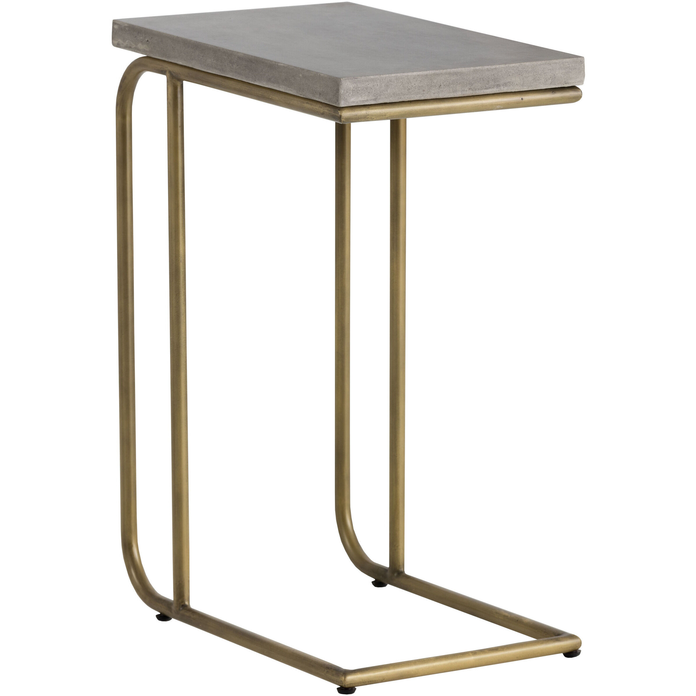 Lucius 26 X 19.75 inch Grey / Antique Brass End Table